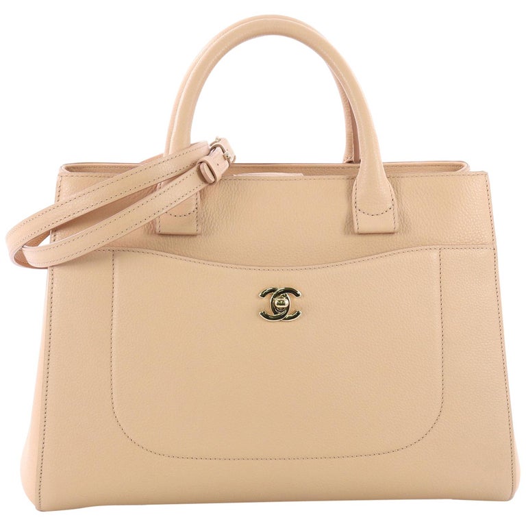 Chanel Neo Executive Tote Grained Calfskin Small at 1stDibs