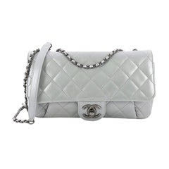 Chanel Pleated Chain Flap Bag Quilted Calfskin Medium 