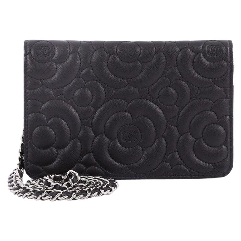 Chanel Wallet On Chain Camellia Caviar
