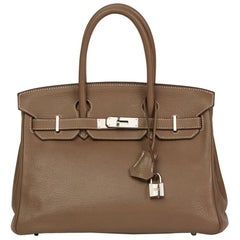 2008 Hermés Etoupe Togo Leather Birkin 30cm