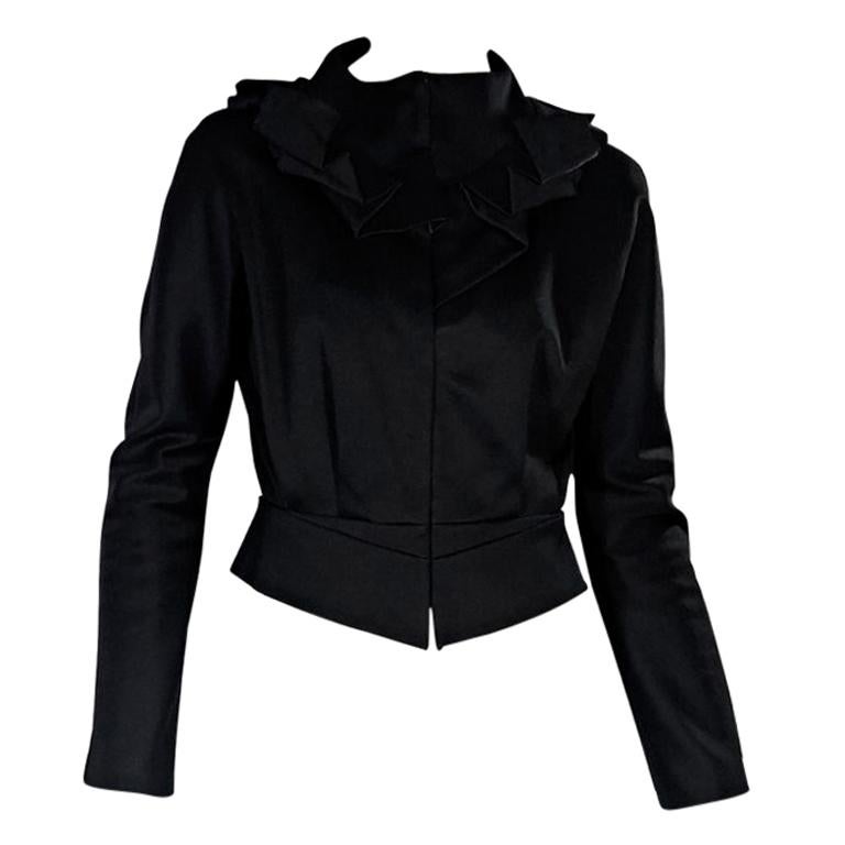 Black Balenciaga Fitted Jacket For Sale at 1stDibs