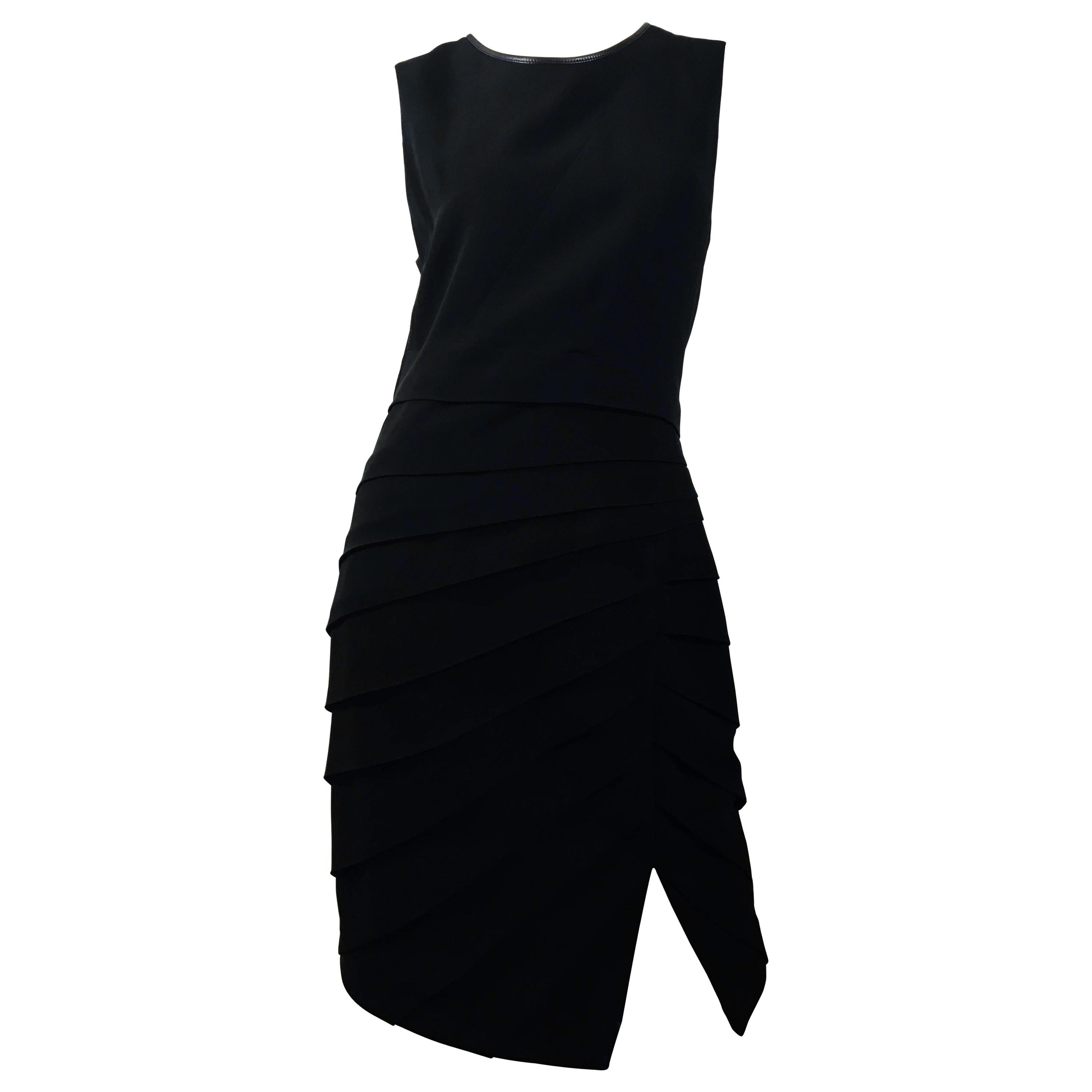 Rag & Bone Black Sleeveless Pleated Dress