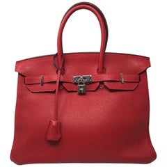 Hermes Birkin Rouge Casaque 35
