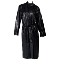 Imperméable noir vintage Pierre Balmain 1950s