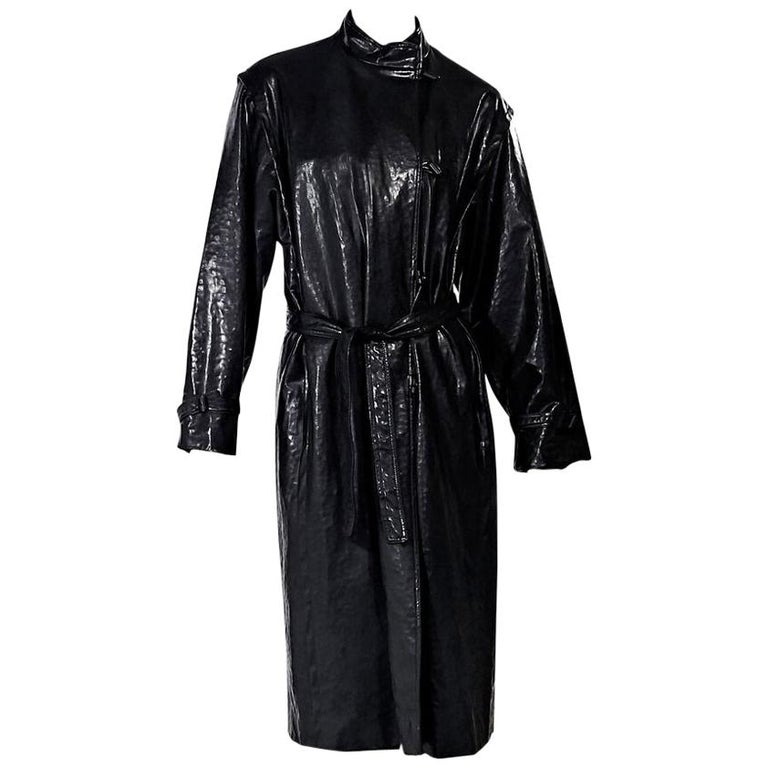 Black Vintage Pierre Balmain Raincoat 1950s at 1stDibs