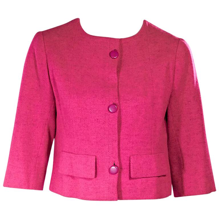 Hot Pink Vintage Balenciaga Cropped Jacket
