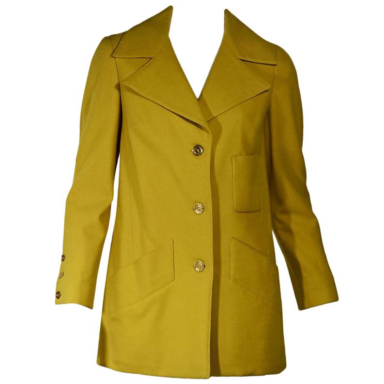 Yellow Vintage Hermes Wool Jacket