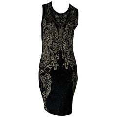 Black 
Gold Roberto Cavalli Bodycon Dress