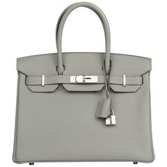 2017 Hermès Gris Mouette Togo Leather Birkin 30cm 