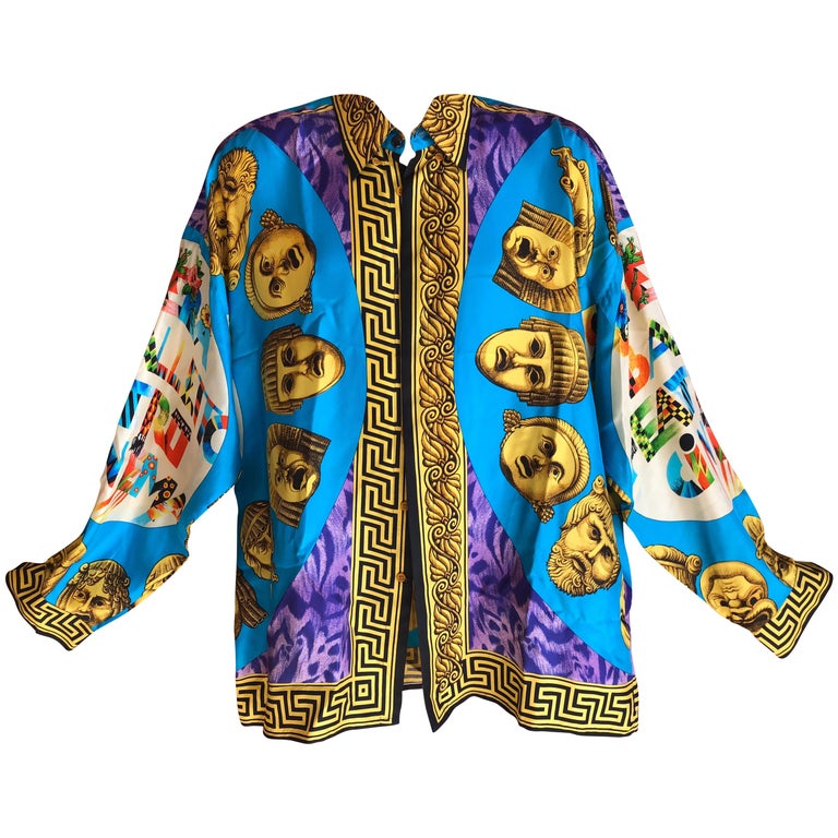 Gianni Versace Couture Opera Balleto Teatro Cinema Men’s Silk Shirt XXL ...