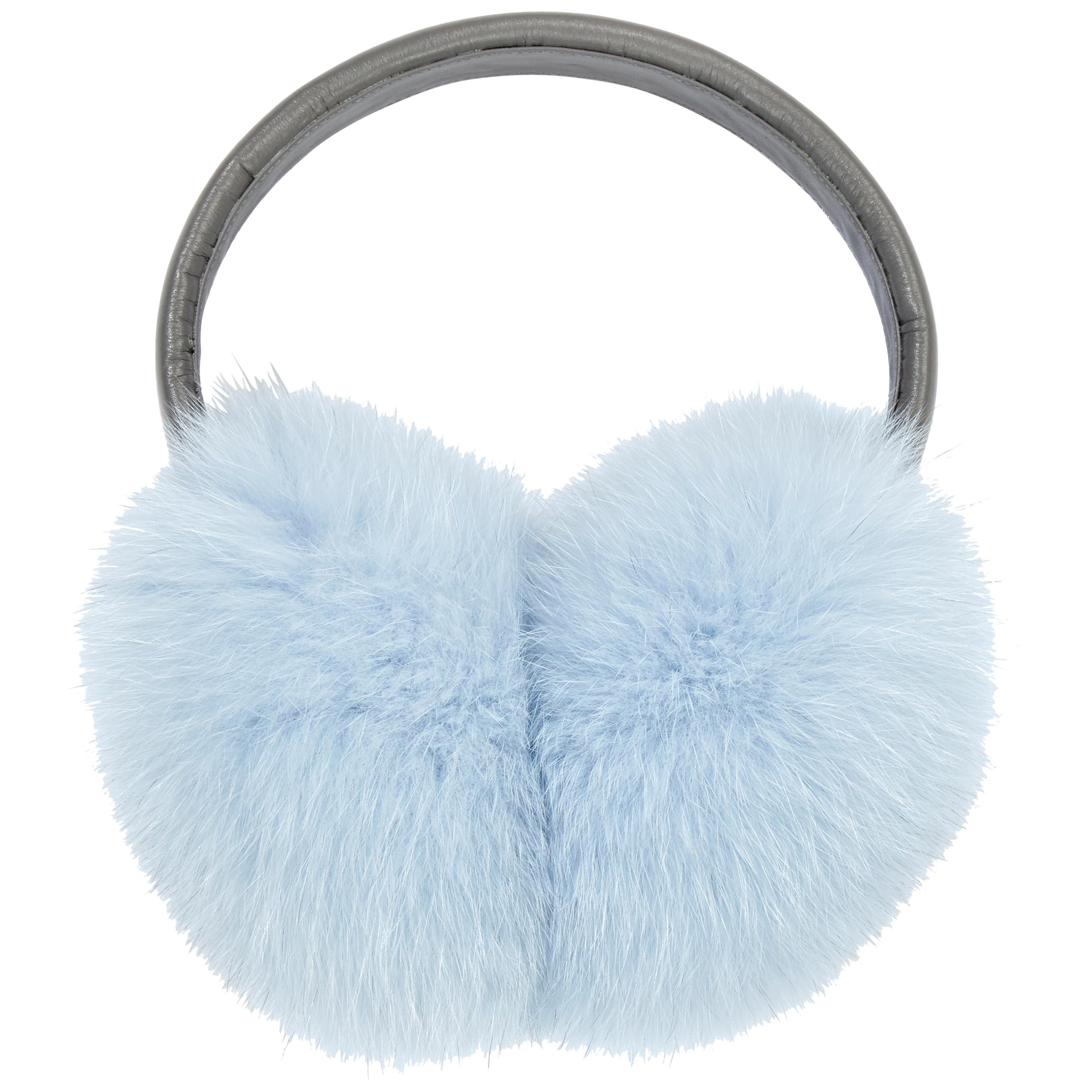 Verheyen London Ear Muffs in Iced Topaz Fox Fur