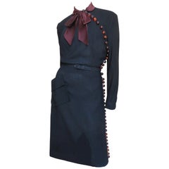 1950s Eisenberg Originals Dress with Button Side