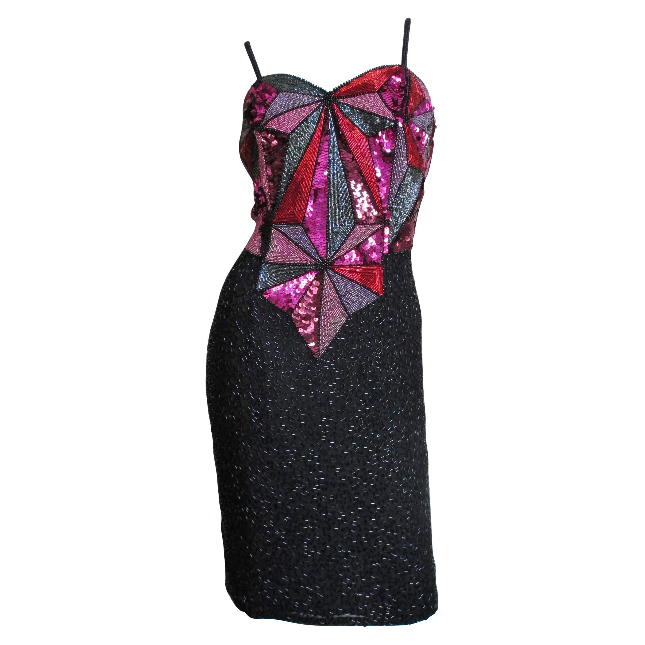 CHRISTIAN LACROIX BAZAR Print Switching Stripe Knit Dress