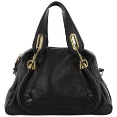 Used Chloe Paraty Top Handle Bag Leather Small 