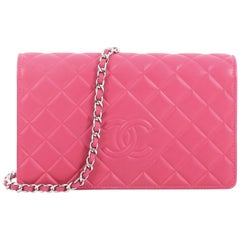 Chanel Diamond CC Clutch with Chain Quilted Lambskin