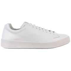 Prada Mens White Leather Lace Up Low Top Sneakers