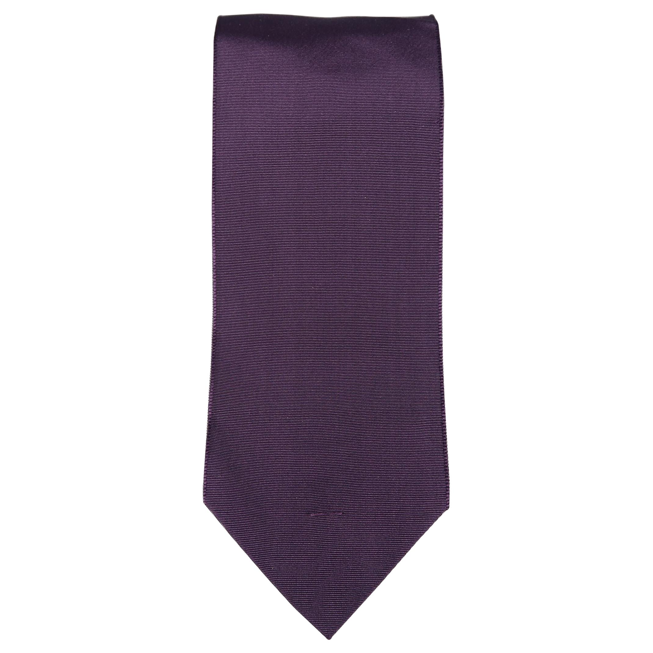 LANVIN Purple & Navy Tones Silk Tie
