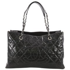 Chanel CC Compartment Tote Quilted Patent Large Chanel CC Compartment Tote Quilted Patent Large