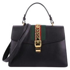 Gucci Sylvie Top Handle Bag Leather Medium