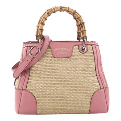 Gucci Bamboo Shopper Tote Straw Small