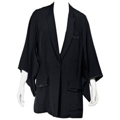 Black Givenchy Silk Kimono Blazer