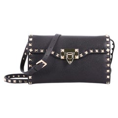 Valentino Rockstud Flip Lock Flap Bag Leather Small