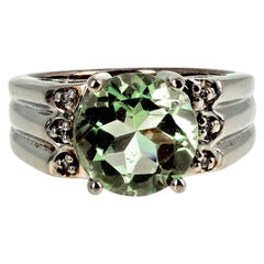 Gemjunky Gorgeous 3 Cts Green Amethyst Topaz Sterling Silver Ring