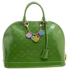 Louis Vuitton Alma MM Vernis in Vert Tonic (Green)