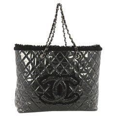 Chanel Funny Tweed Tote Quilted Vinyl Large