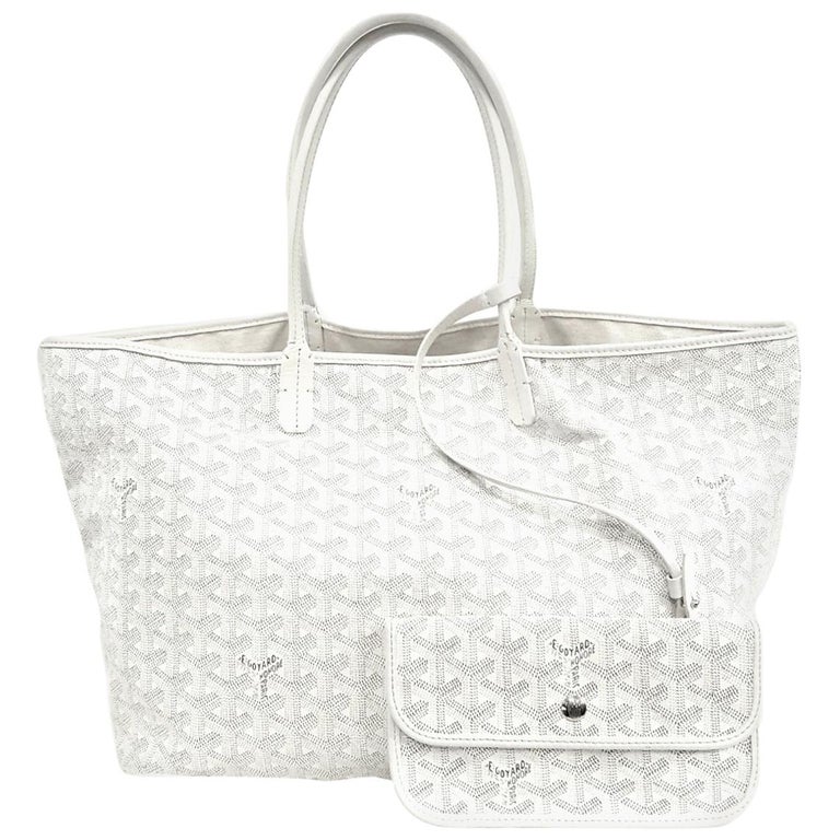 Goyard Chevron St Louis Gm White Tote Bag IUCN Water