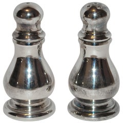 Pair of Heavy Sterling Silver Salt & Pepper Shakers