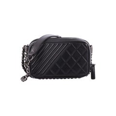 Chanel Coco Boy Camera Bag Quilted Leather Mini