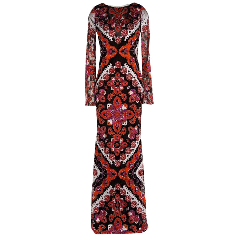 Emilio Pucci Printed Devore Gown