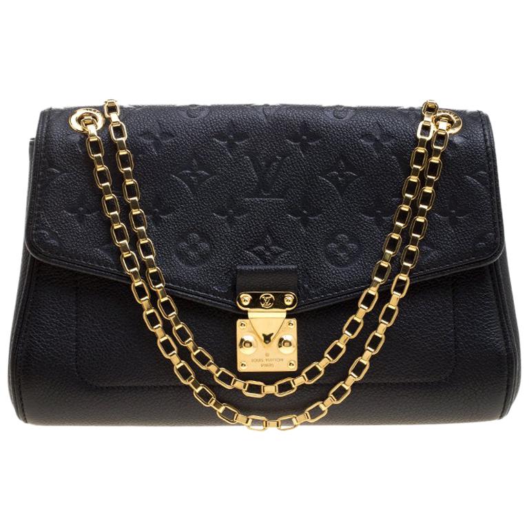 Louis Vuitton Black Monogram Empreinte Leather St Germain PM Bag at ...