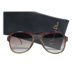 New Vintage Christian Dior Monsieur 2034 Amber Translucent Sunglasses 1970's