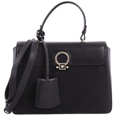Versace Donatella Top Handle Bag Leather Medium