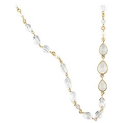 Goossens Paris Pearl and Rock Crystal Sautoir Necklace