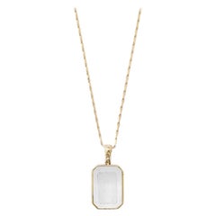 Goossens Paris Rock Crystal and Yellow Gold Pendant Necklace