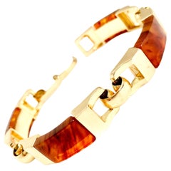 Christian Dior 1970s Vintage Faux Tortoiseshell Bracelet.