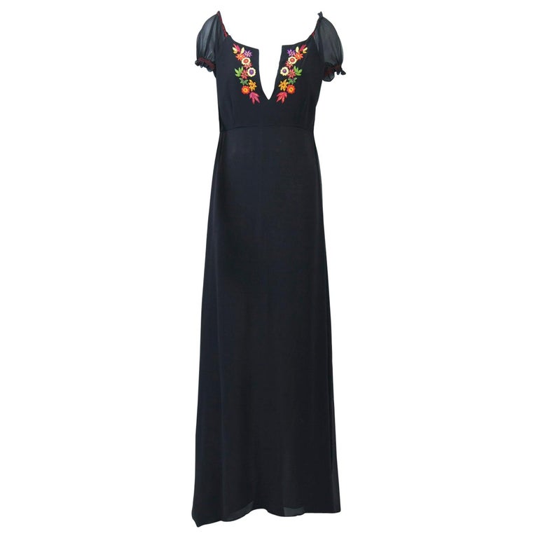 Etro Ethnic Embroidered Maxi Dress at 1stdibs