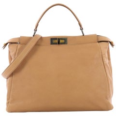 Fendi Peekaboo Handbag Leather Large