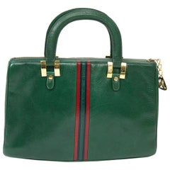 Retro Morris Moskowitz Green Leather Handbag