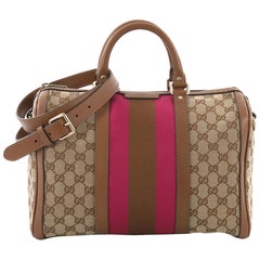 Gucci Vintage Web Boston Bag GG Canvas Medium