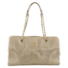 Chanel Up In The Air Tote Perforated Leather East West