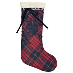 ONE OF A KIND  Alexander McQueen  Designer Tartan Christmas Stocking 2006