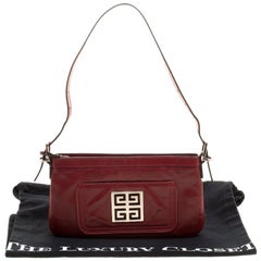 Givenchy Red Leather Logo Shoulder bag