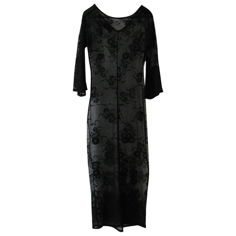 DOLCE & GABBANA Under Dress in Transparent Black Lace effect Size 38
