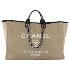 Chanel Pink Canvas Deauville Tote Bag SHW at 1stDibs