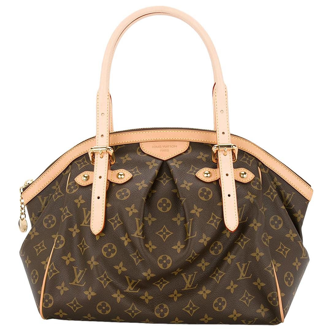 Louis Vuitton NEW Monogram Brown Evening Carryall Top Handle Satchel Tote Bag