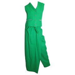 Retro Jean Charles de Castelbajac Vest and Pants Set 